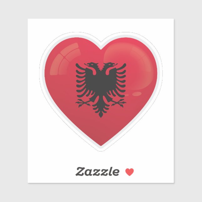 Albanien-Liebe Aufkleber (Blatt)