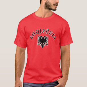 Albanien mit Adler - Shqiperia dhe shqiponja T-Shirt