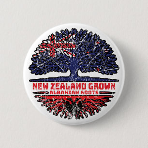 Albanien Neuseeländer Neuseeländischer Baum Button