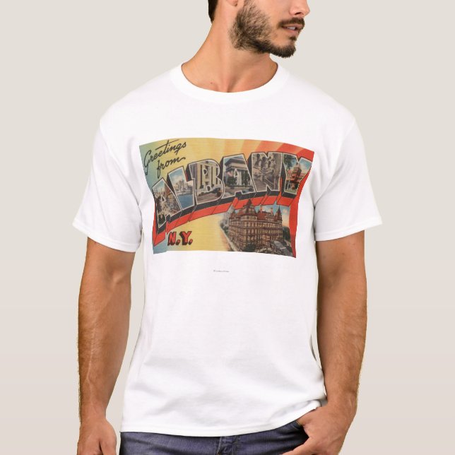Albanien, New York - große Buchstabe-Szenen 2 T-Shirt