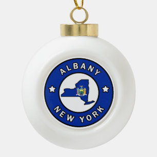 Albanien New York Keramik Kugel-Ornament