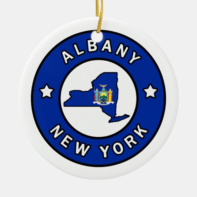 Albanien New York Keramik Ornament (Vorne)