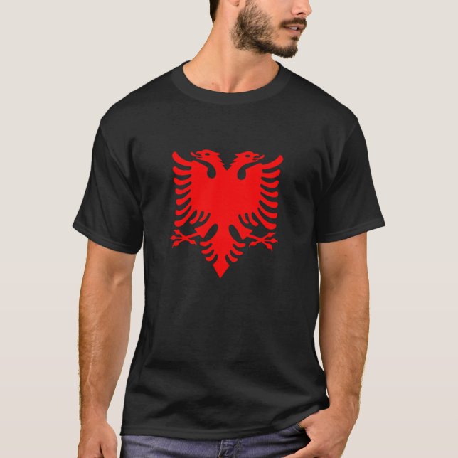 Albanien Patriots Tshirt, albanische Flag Mode T-Shirt (Vorderseite)