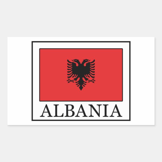 Albanien Rechteckiger Aufkleber (Vorderseite)