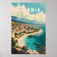 Albanien Reisen Kunst Vintag