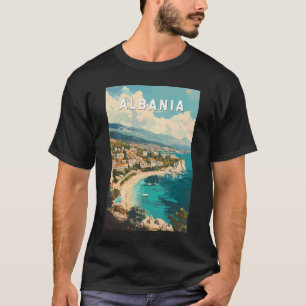 Albanien Reisen Kunst Vintag T-Shirt