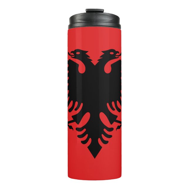 Albanien Reisen Mug, patriotische albanische Flagg Thermosbecher (Vorderseite)