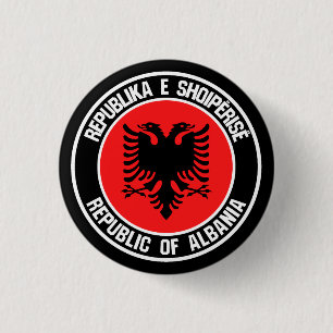 Albanien Runde Emblem Button
