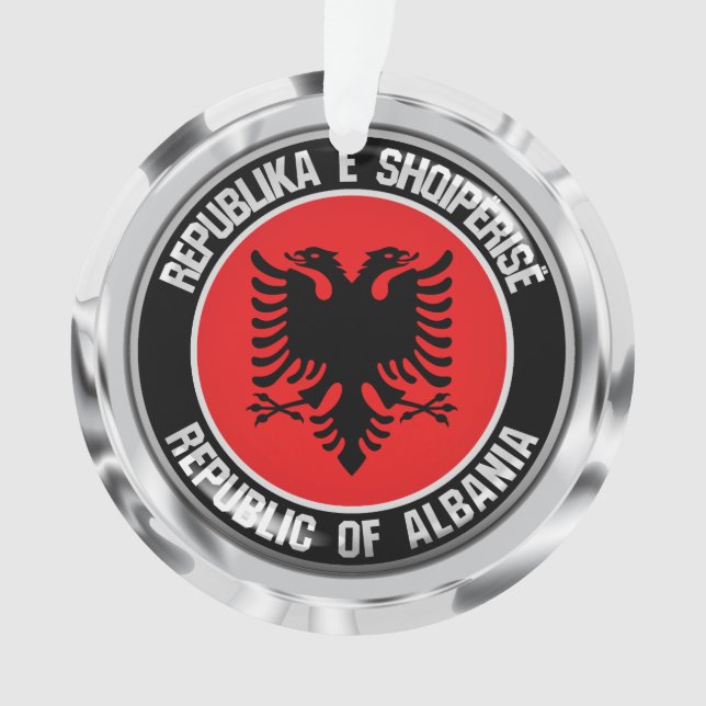 Albanien Runde Emblem Ornament (Vorderseite)