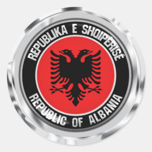 Albanien Runde Emblem Runder Aufkleber