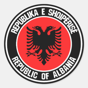 Albanien Runde Emblem Runder Aufkleber