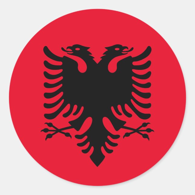 Albanien Runder Aufkleber (Vorderseite)