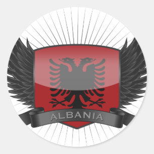 ALBANIEN RUNDER AUFKLEBER