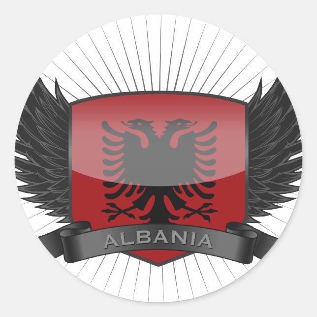 ALBANIEN RUNDER AUFKLEBER (Vorderseite)