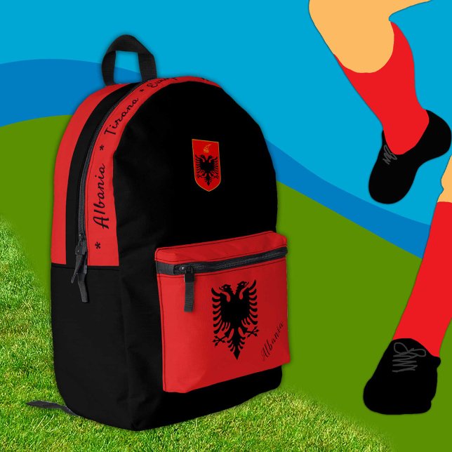 Albanien, Schwarzer Patriot Bedruckter Rucksack (Von Creator hochgeladen)