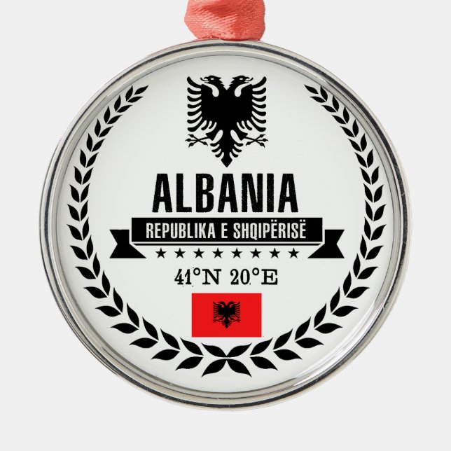 Albanien Silbernes Ornament (Vorne)