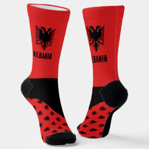 Albanien Socken, albanische Flaggen Farben / Sport Socken
