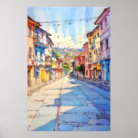 Albanien Tirana Alte Straßenmalerei