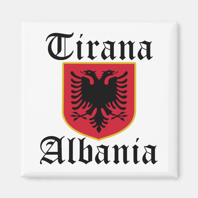 Albanien Tirana-Wappen Magnet (Vorne)