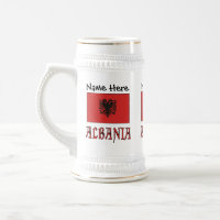 Albanien und albanische Flagge mit Ihrem Namen
