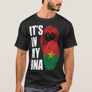Albanien und Burkinabé-Mix-DNA-Flagge - Erbe T-Shirt