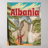 Albanien Vintage Travel Poster