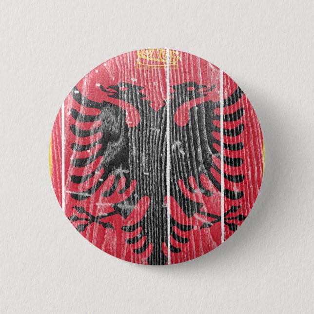 Albanien-Wappen Button (Vorderseite)
