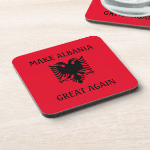 Albanien wieder groß machen getränkeuntersetzer