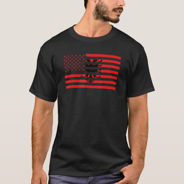 Albanienflagge Albanien Albanien 1 T-Shirt (Vorderseite)