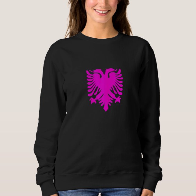 Albanienflagge Albanische Adlerfrauen Sweatshirt (Vorderseite)