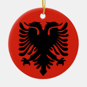 Albanienflagge Keramik Ornament