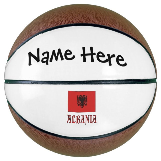 Albanienflagge Personalisiert Basketball (Vorderseite)