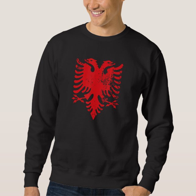 Albanienflagge Sweatshirt (Vorderseite)
