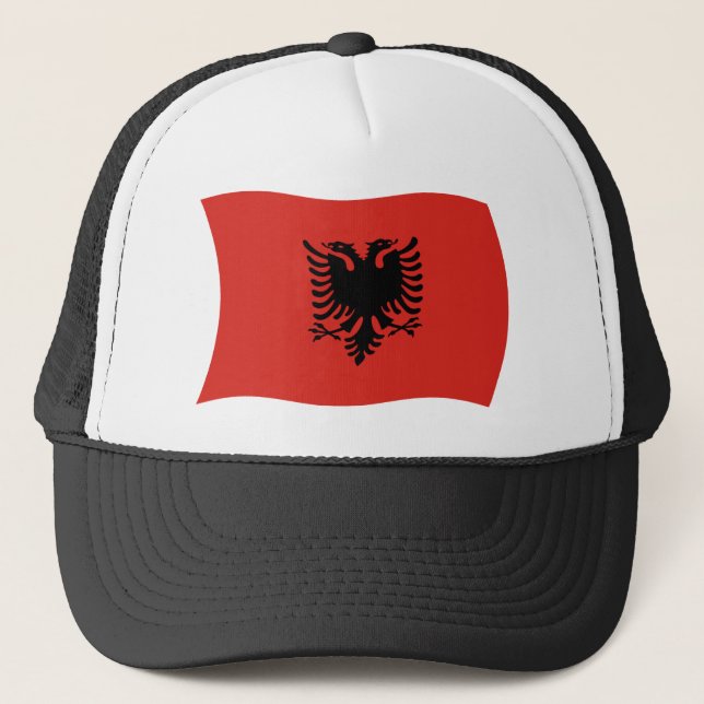 Albanienflagge Truckerkappe (Vorderseite)