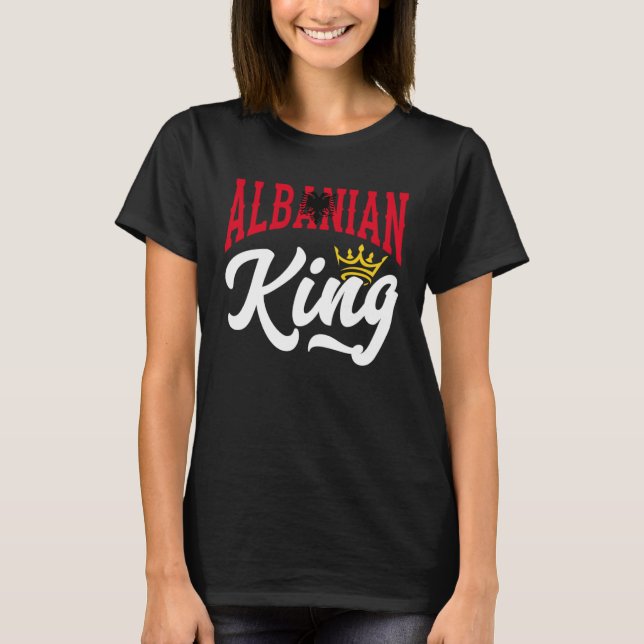 Albanienkönig Albanienflagge T-Shirt (Vorderseite)