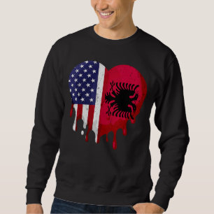 Albaniens Heritage Month Albanien Flag Anhörung Sweatshirt