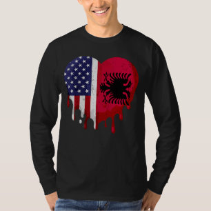 Albaniens Heritage Month Albanien Flag Anhörung T-Shirt