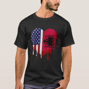 Albaniens Heritage Month Albanien Flag Anhörung T-Shirt