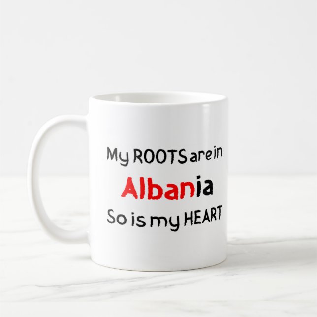 Albanienwurzeln Kaffeetasse (Links)