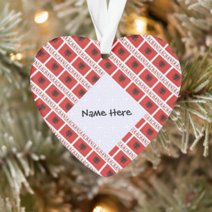 Albanisch Albanische Flagge Kacheln Personalisiert Ornament