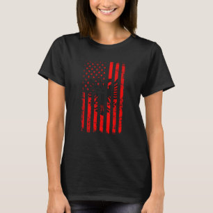 Albanisch Amerikanische Flagge Albanien Amerika St T-Shirt