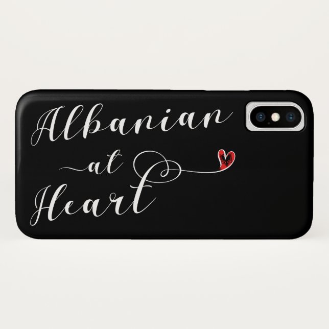 Albanisch bei Heart Mobile Phone Case, Albanien Case-Mate iPhone Hülle (Rückseite (Horizontal))