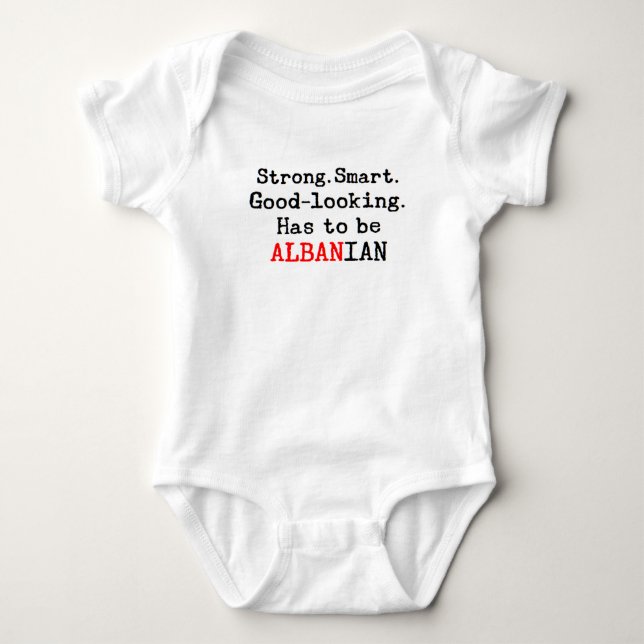 albanisch stark baby strampler (Vorderseite)