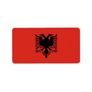 albanische Flagge Adressaufkleber
