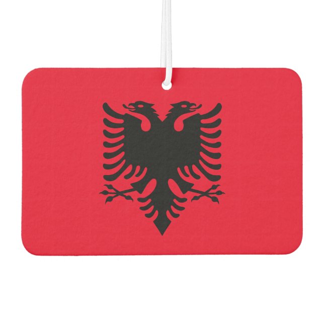 albanische Flagge Autolufterfrischer (Vorderseite)