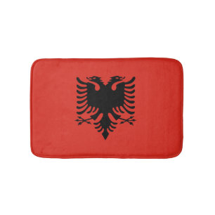 albanische Flagge Badematte