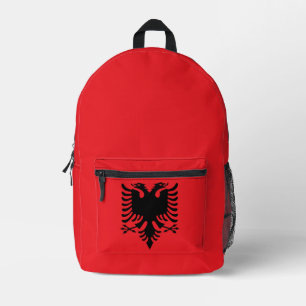 albanische Flagge Bedruckter Rucksack