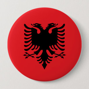albanische Flagge Button