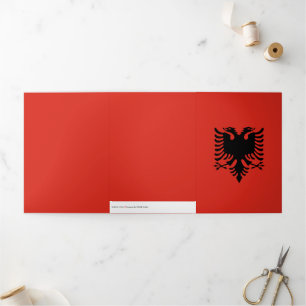 albanische Flagge Dreifach Gefaltete Karte