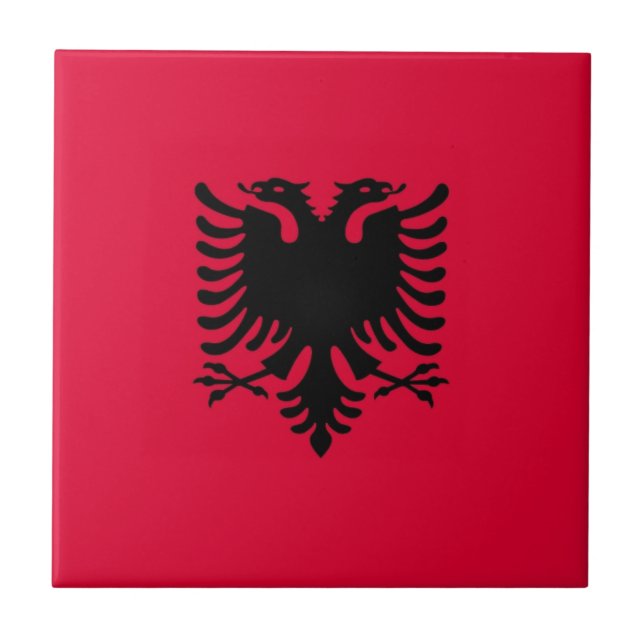 albanische Flagge Fliese (Vorderseite)